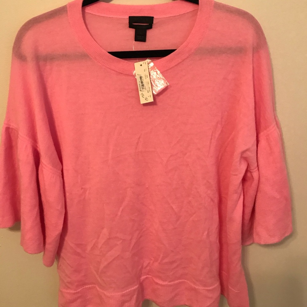 J Crew Bell Sleeve Cashmere Sweater